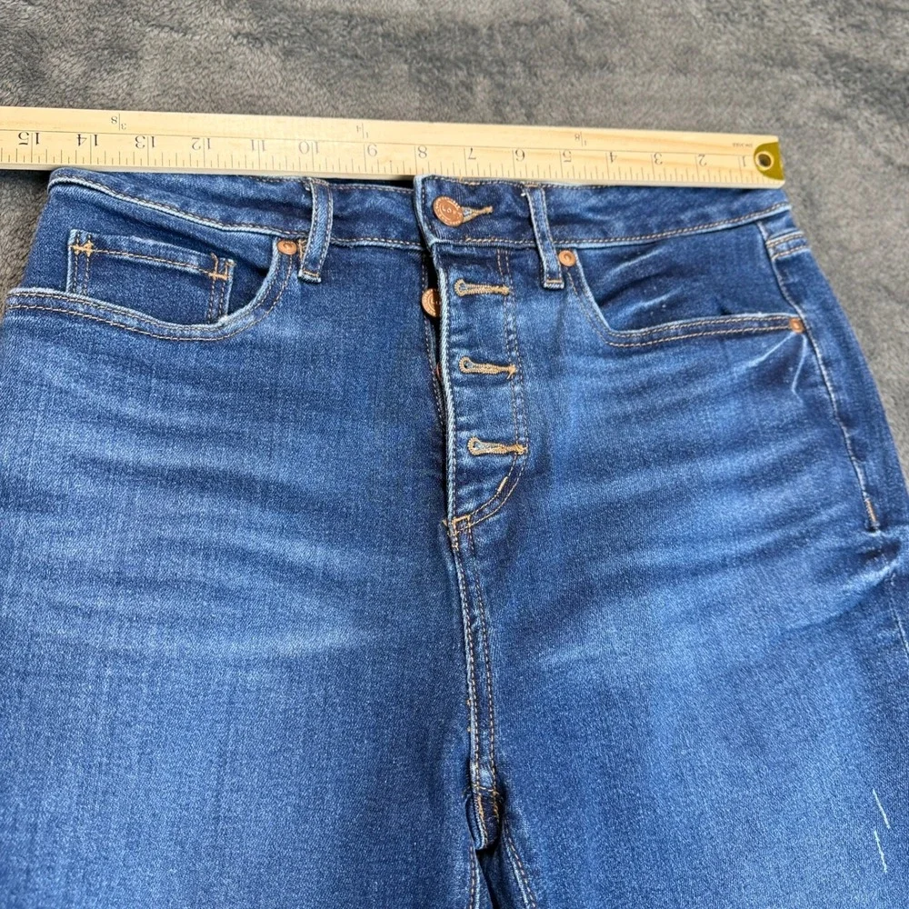 Loft Denim Jeans Size 6 Women Blue Medium Wash Button Fly Raw Hem‎ - Picture 12 of 12